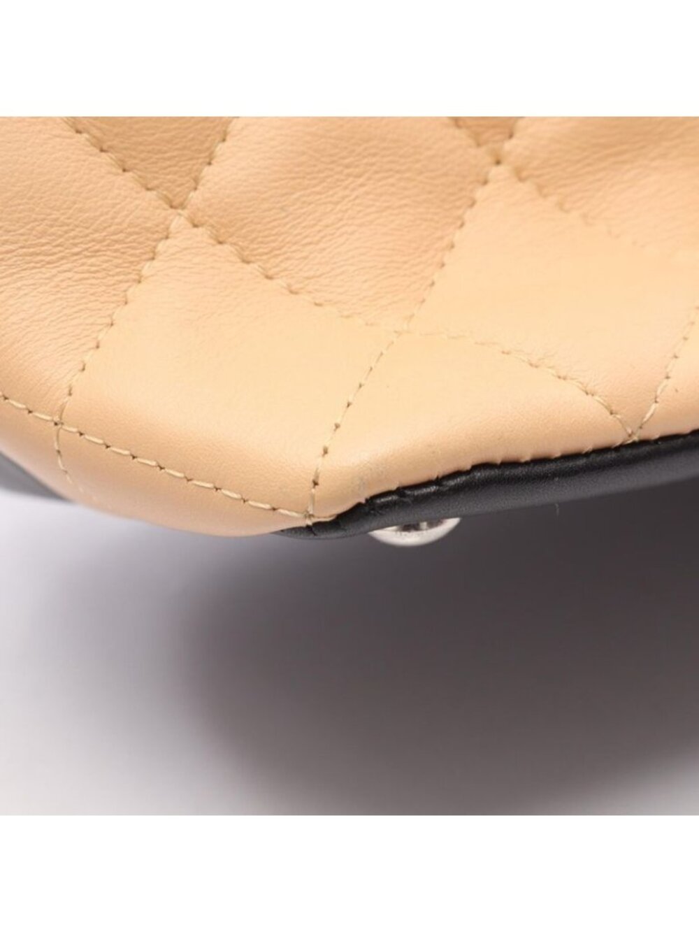 Chanel Tote Bag Cambon Line Medium Beige Black Leather - Picture 10 of 10